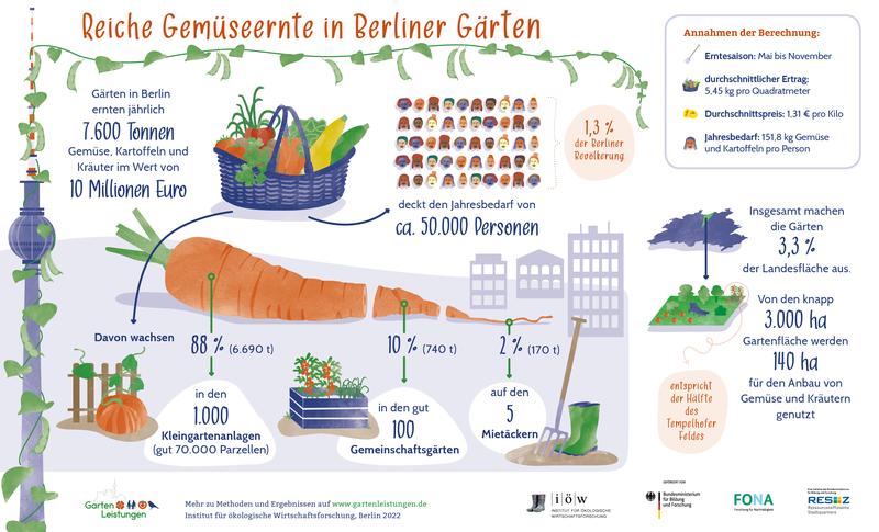 Wie viel Gemüse produzieren Berliner Gärten? 