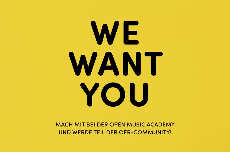 Kampagnenmotiv zur Open Music Academy: Beteiligung erwünscht!
