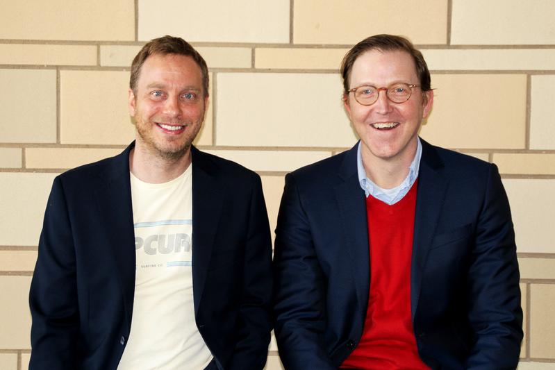 Leiter des Studiengangs Sustainable & Digital Business Management Prof. Weber und Prof. Fischer