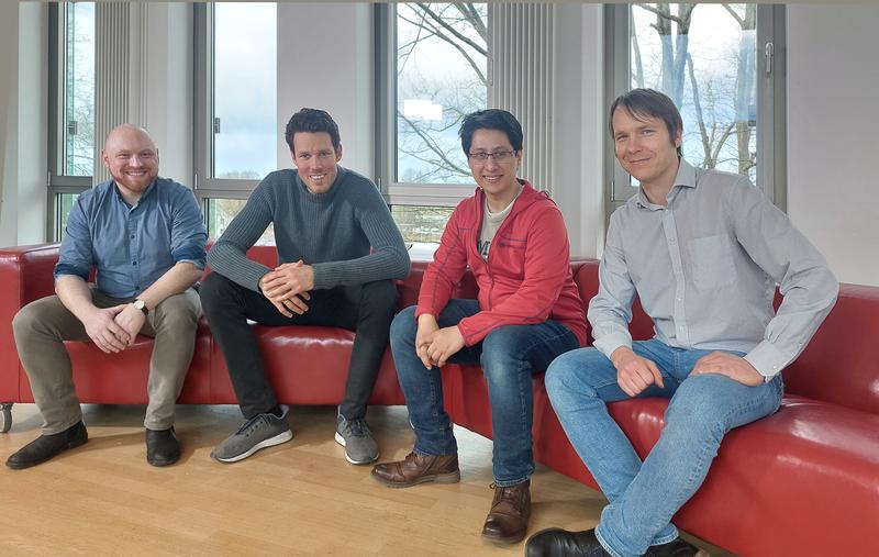The founding team of WasteAnt (from left to right): CEO Technology Christian A. Müller, PhD, CEO Business Maximilian Storp, CTO Arturo Gomez Chavez and COO Szymon Krupinski, PhD. 