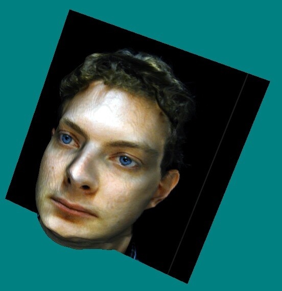 Fotorealistisches 3D-Computermodell des Gesichts, das aus einem Hologramm rekonstruiert wurde. Bild: caesar