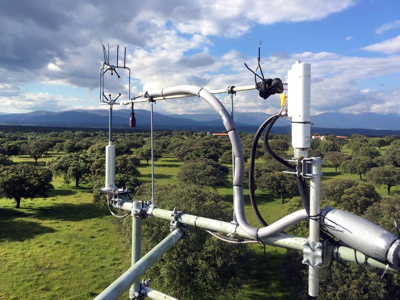 Atmosphärische Mess-Station des Max-Planck-Instituts für Biogeochemie in der Dehesa nahe Majadas, Spanien 