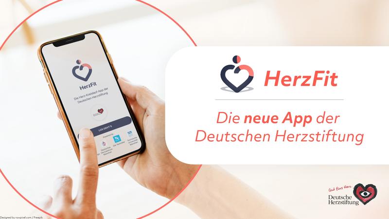 Die neue HerzFit-App der Herzstiftung setzt auf Patienten-Mitwirkung in der digitalen Herz-Kreislauf-Prävention.