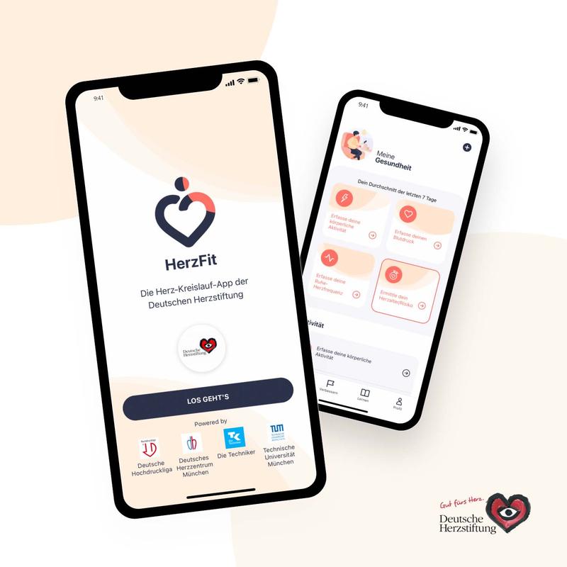 Die neue HerzFit-App der Herzstiftung setzt auf Patienten-Mitwirkung in der digitalen Herz-Kreislauf-Prävention.