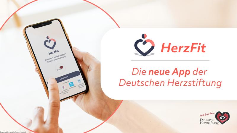 Kampagne „Hand aufs Herz – Aktiv gegen Herzinfarkt“: Die neue HerzFit-App setzt auf Patienten-Mitwirkung in der digitalen Herz-Kreislauf-Prävention.
