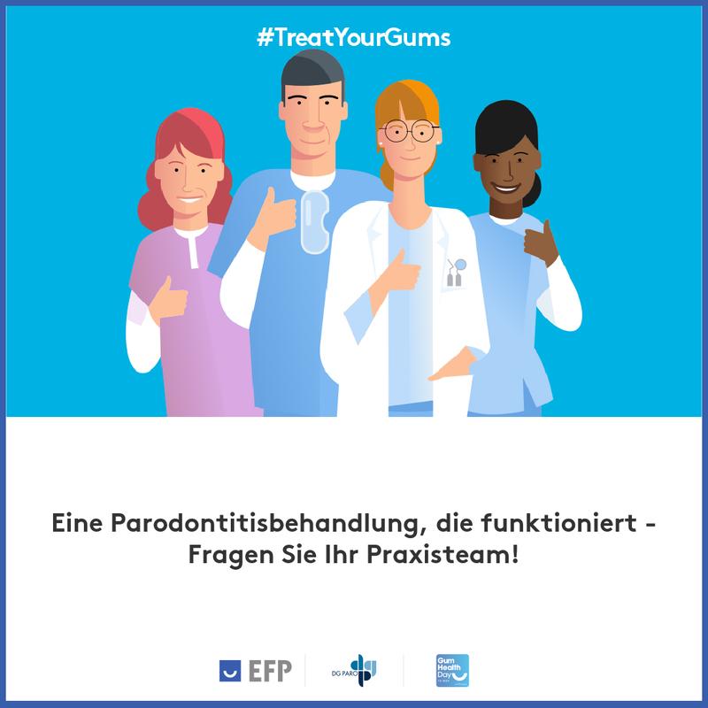 Mit dem Kampagnen Generator der EFP können eigene Social Media Posts erstellen. #TreatYourGums