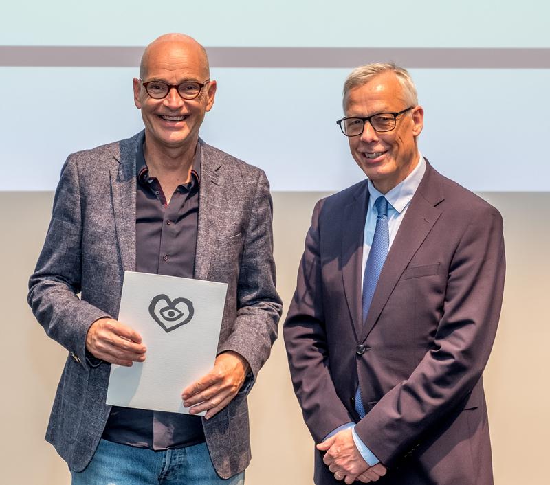Dr. Jörg Zittlau mit Prof. Dr. Thomas Voigtländer, Vorstandsvorsitzender der Deutschen Herzstiftung 