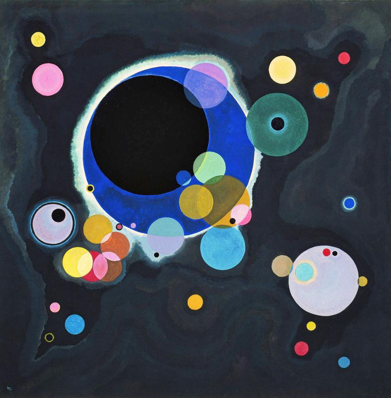 Das Gemälde "Einige Kreise" von Wassily Kandinsky (1926) zeigt auf wunderbare Weise eine typische Situation, in der Nanopartikel verschiedener Größen und Materialien in einer Probe koexistieren. iNTA bietet eine hohe Auflösung bei deren Identifizierung.
