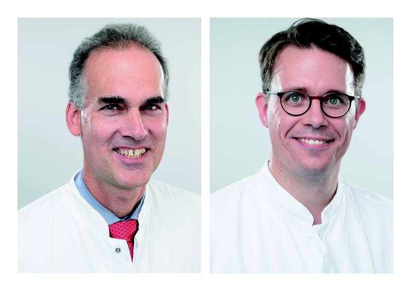 Martin Fassnacht (links) und Timo Deutschbein vom Uniklinikum Würzburg leiten die multizentrische Studie NAPACA, die bei 3656 StudienteilnehmerInnen die Auswirkungen einer Kortisolaussschüttung von gutartigen Nebennierentumoren untersucht. 