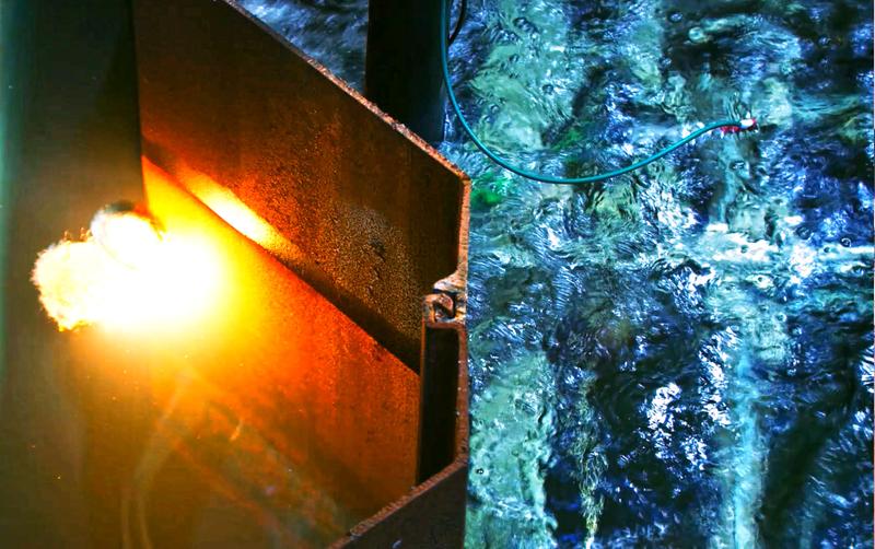 The goal of the laser-assisted metal flux-cored welding process: more efficient welding underwater and better welds. (Photo: LZH)
