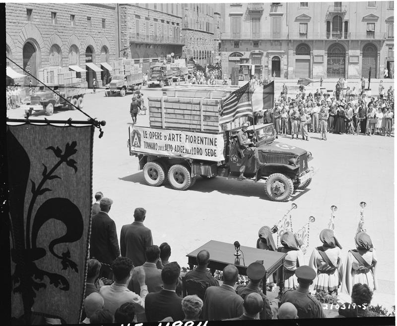 Rückgabe der florentinischen Kunstschätze am 21. Juli 1945.