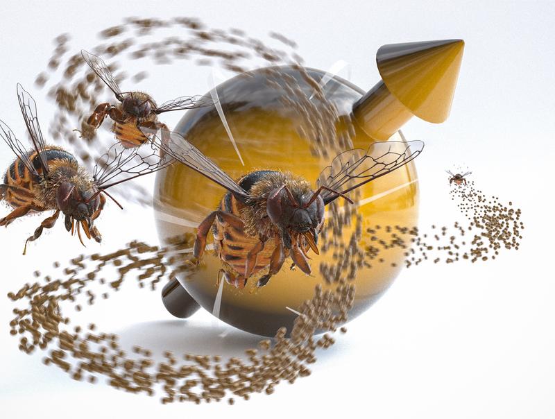 "Levy flights" describe statistical properties of elementary quantum magnets as well as of bees foraging for food.