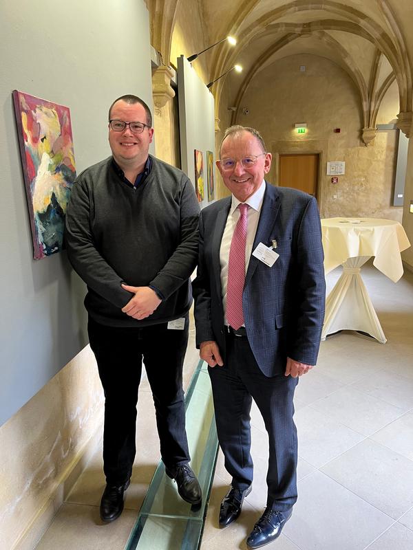 Prof. Glauner im Gespräch mit Fernand Etgen, dem Präsidenten des luxemburgischen Parlaments.