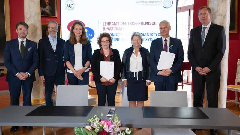Unterzeichnung des Kooperationsvertrages zwischen der Universität Greifswald und der Universität Szczecin 