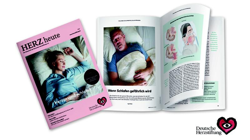 Die aktuelle Ausgabe der Herzstiftungs-Zeitschrift HERZ heute 2/2022 widmet sich dem Titelthema "Herzgesund schlafen“.