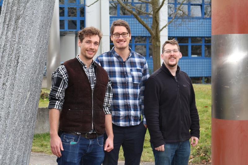 (from left to right) Milan Ender, Pascal Frey and Jan Morbach founded the start-up Aithericon. 