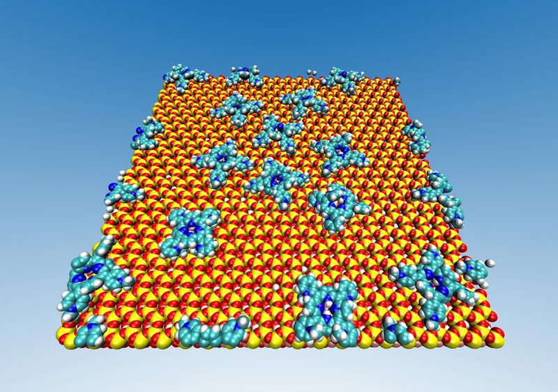 The energy transfer between light-absorbing molecules attached to a clay surface is at the focus of the project. 