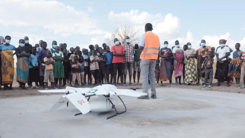 Wingcopter Drone bei der Landung 