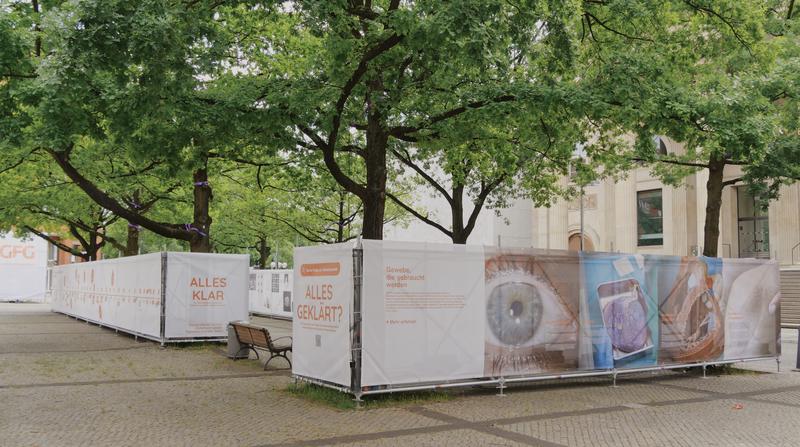 Ausstellung "Gewebespende erleben" auf dem Hannah-Arendt-Platz vom 30. Mai bis 13. Juni 2022