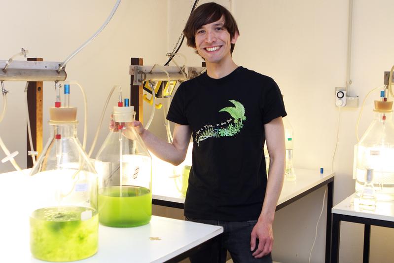 Dr Lukas Pfeifer studied plant cell wall components to learn more about the relationships and origins of algae and land plants.