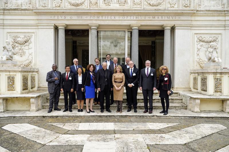 Academicians of the Pontifical Academy of Sciences and Vatican Cardinals attend the stem cell conference at Casina Pio IV, Vatican City.