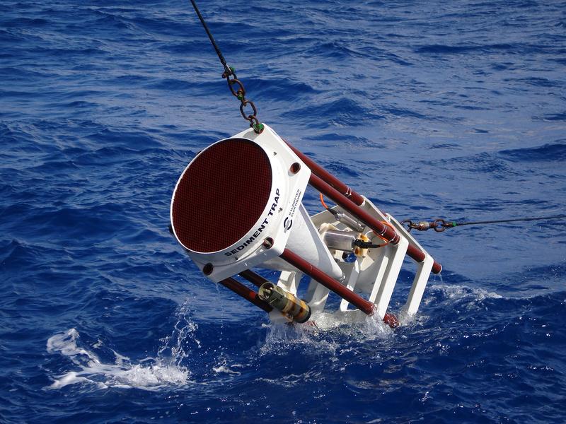 The samples on microplastic pollution were collected by a sediment trap attached in 2000 meters water depth to the Azores Observatory "Kiel 276" anchored in the middle of the Northeast Atlantic.
