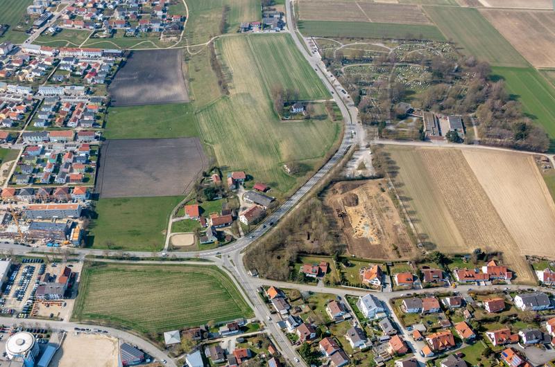 The excavation field "Hascherkeller" in an aerial photograph. 