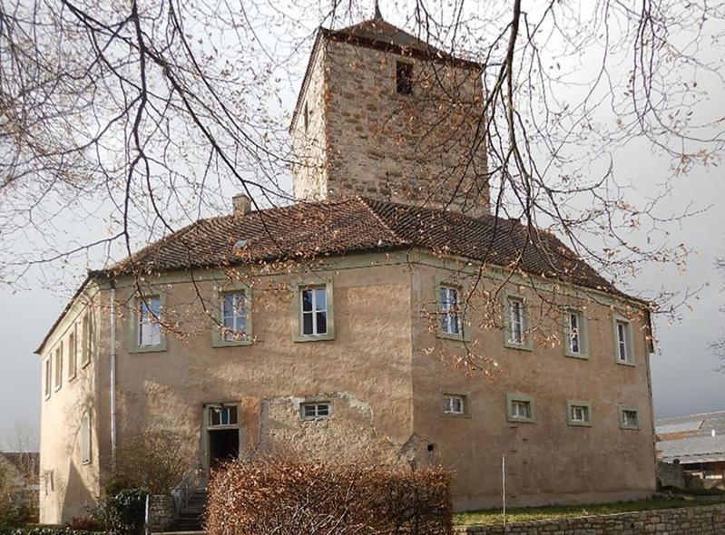 Das ehemalige Wasserschloss in Erlach bei Ochsenfurt 