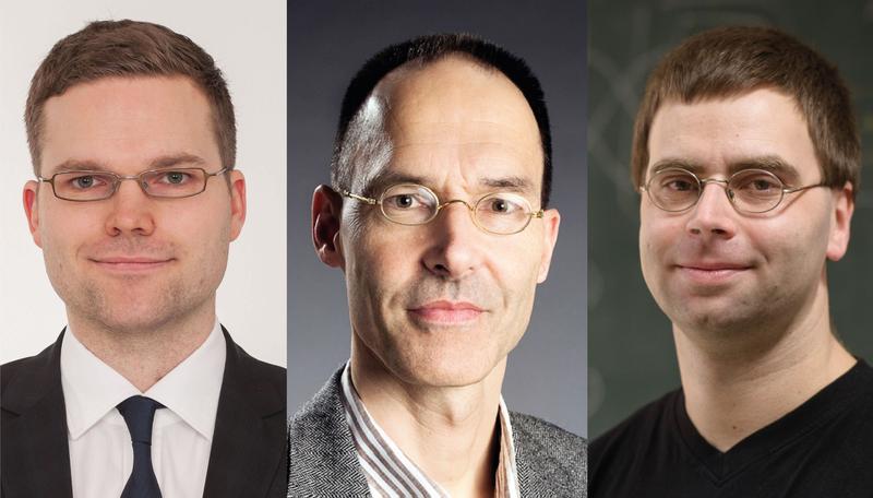 Prof. Dr. Martin Potthast (Universität Leipzig), Prof. Dr. Benno Stein (Bauhaus-Universität Weimar) und Prof. Matthias Hagen (Martin-Luther-Universität Halle-Wittenberg) (v.l.n.r.)