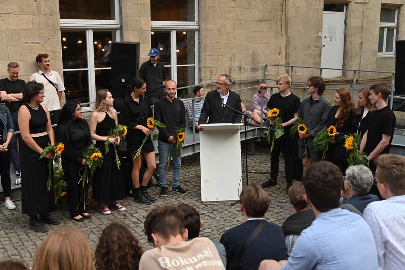 Verleihung "Prix de Schlü" 2022 an die Gruppe Musterzimmer Schloss Wiehe