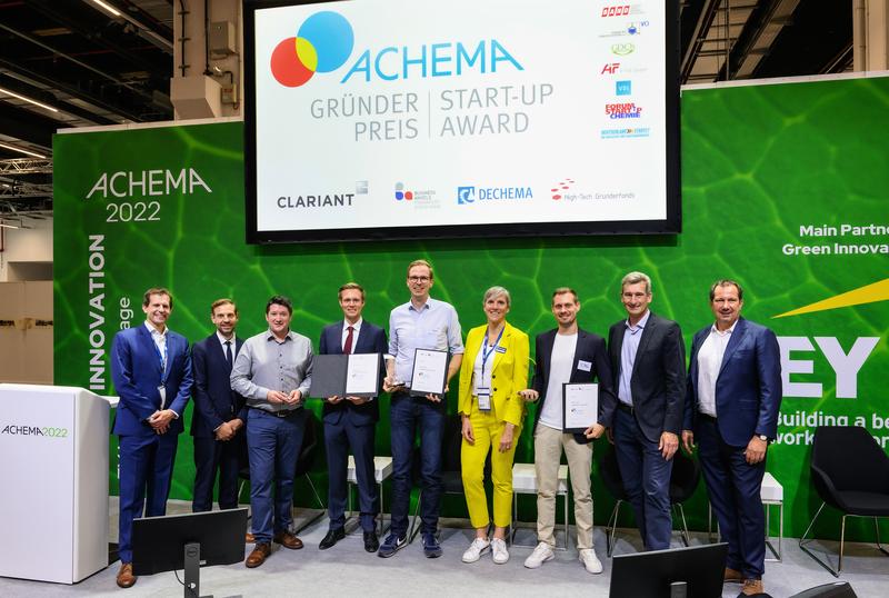 Die Gewinner des ACHEMA-Gründerpreises 2022