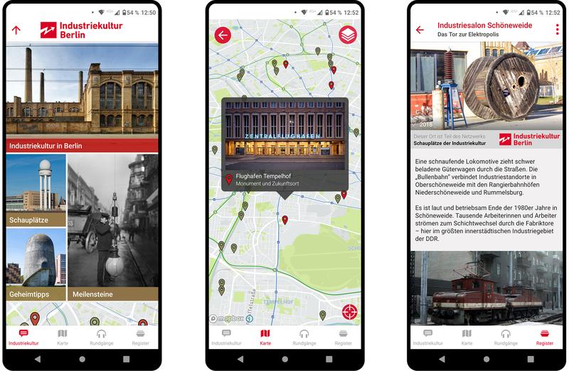 Industriekultur für unterwegs - ein Blick in die berlinHistory App. | Screenshot