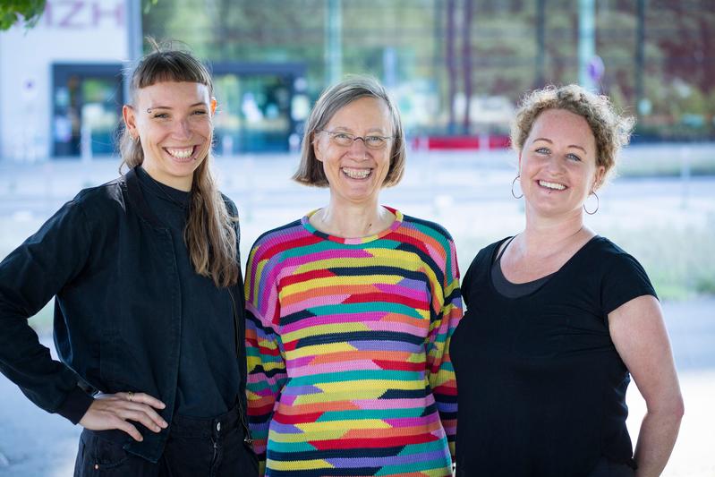 Das Team der Informatica Feminale der Universität Bremen (von links): Isabel Matthias, Veronika Oechtering und Henrike Illig.