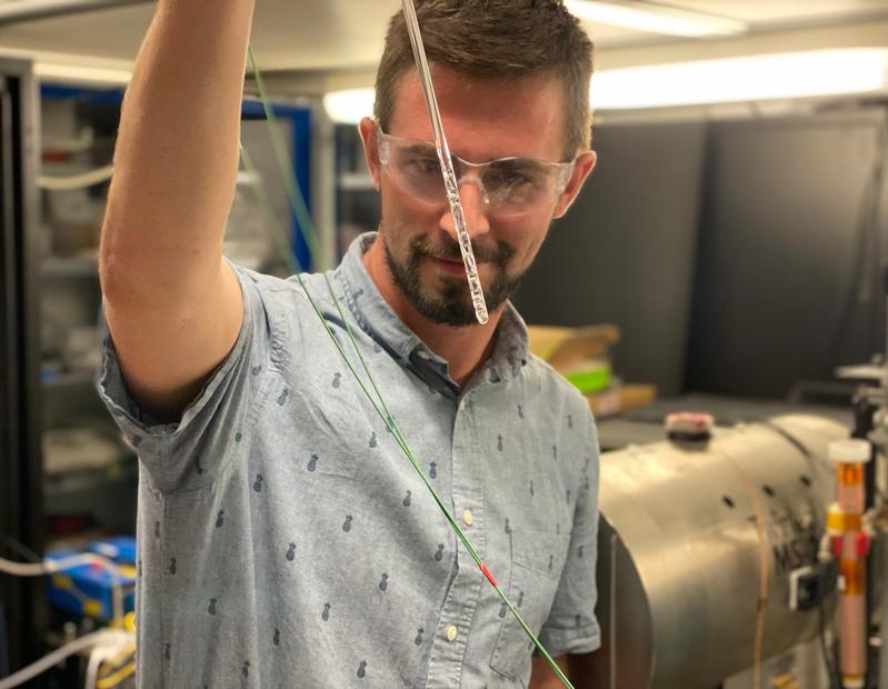 Dr. Danila Barskiy conducting an experiment