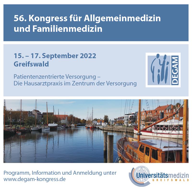 DEGAM-Jahreskongress 15. bis 17. September 2022 in Greifswald