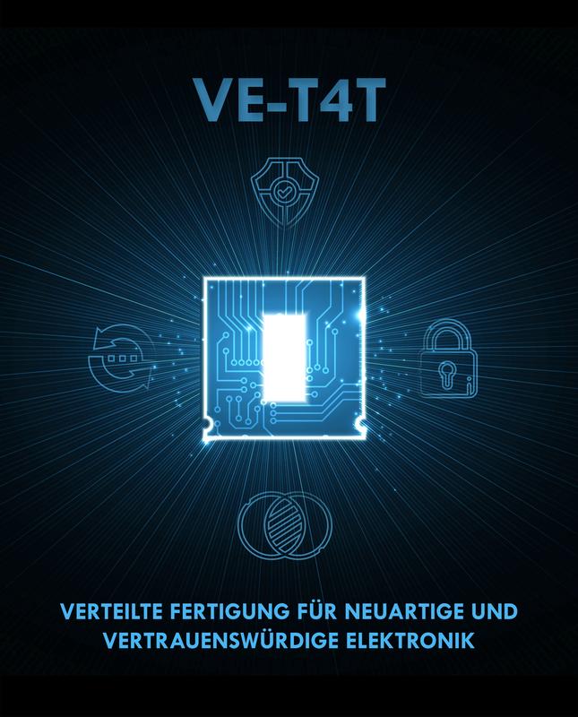 Keyvisual Projekt »Verteilte Fertigung für neuartige  und vertrauenswürdige Elektronik T4T«