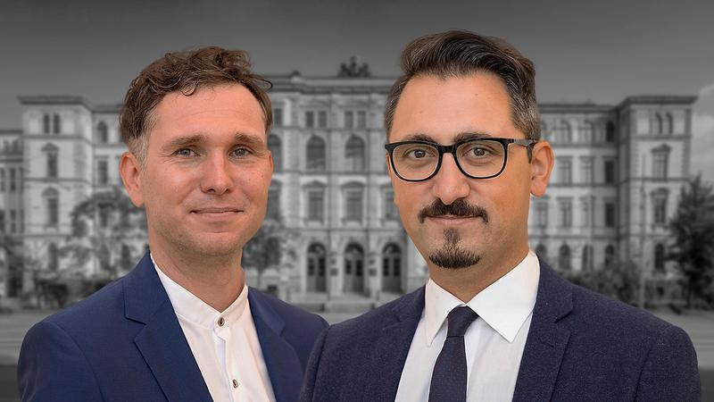 Jun.-Prof. Dr. Andreas Bischof (l.) und Jun.-Prof. Dr. Kaan Celebi wurden zum 1. Oktober 2022 neu als Juniorprofessoren ernannt.