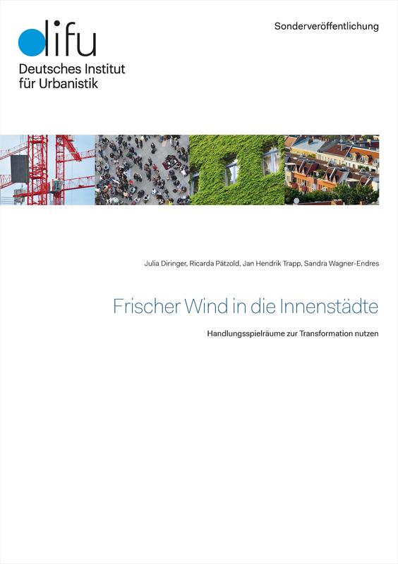 Cover der Difu-Publikation "Frischer Wind in die Innenstädte"