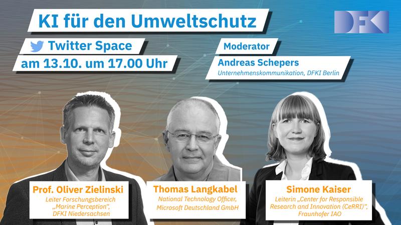 DFKI-Twitter-Space „KI für den Umweltschutz“ 