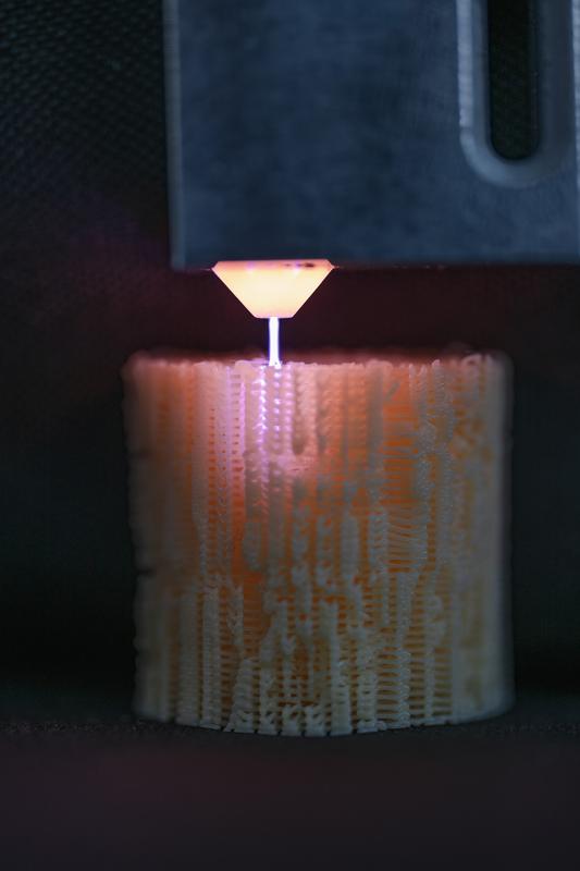 Plasma treatment of a 3D printed component.