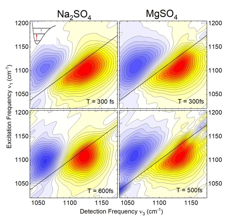 Zweidimensionale Infrarotspektren der asymmetrischen Streckschwingung des Ions