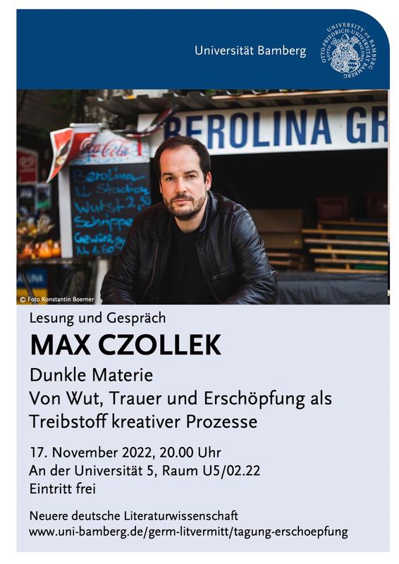 Plakat zum Vortrag von Max Czollek