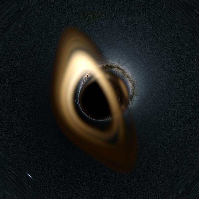 Simulation der Nahansicht des schwarzen Lochs "Gaia BH1"