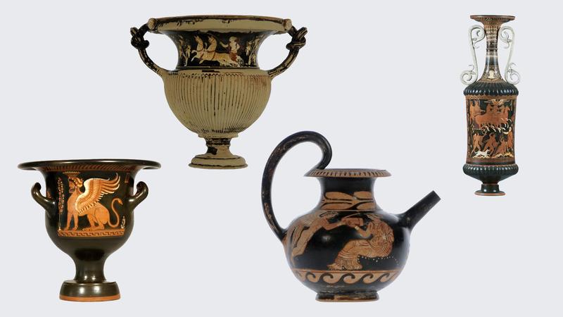 Vier antike Vasen gehen zurück nach Italien.