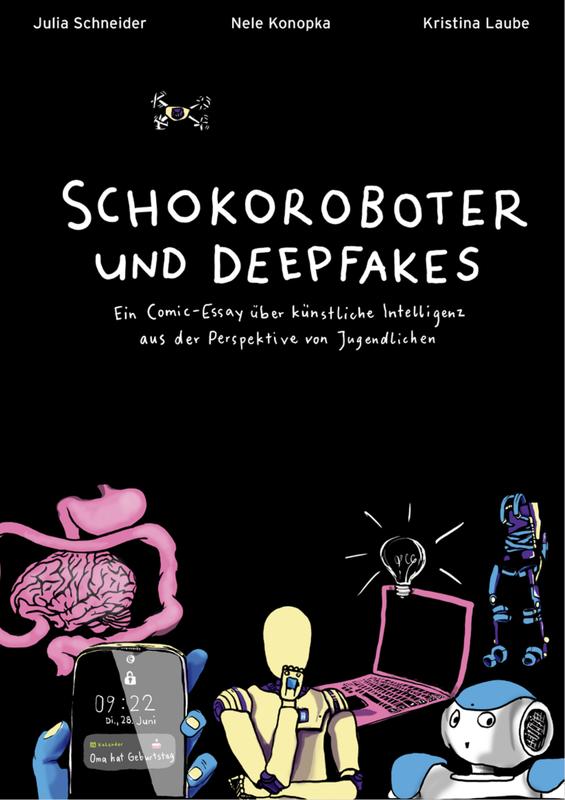 Cover des neuen Comics  "Schokoroboter und Deepfakes"