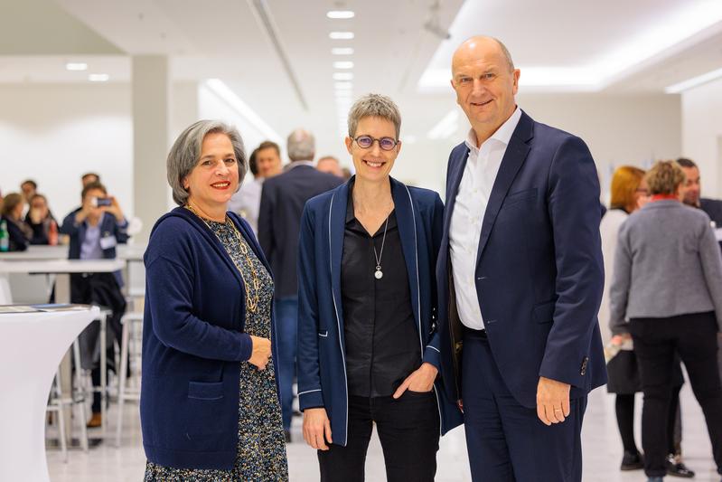 Barbara Richstein, Vizepräsidentin des Landtages Brandenburg; Susanne Buiter, Wissenschaftliche Vorständin des GFZ; Dietmar Woidke, Ministerpräsident des Landes Brandenburg 