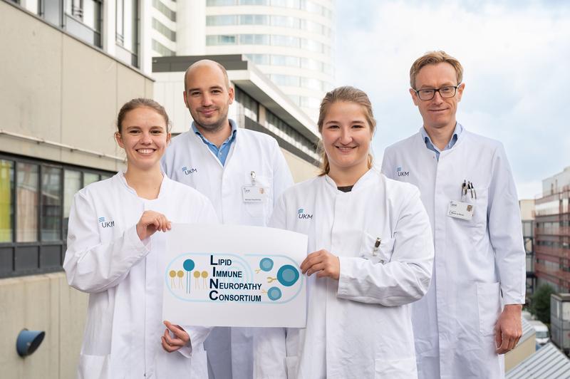 Das münstersche LINC-Team bilden (v.l.) Anna-Lena Börsch, Dr. Michael Heming, Dr. Louisa Müller-Miny und Prof. Gerd Meyer zu Hörste