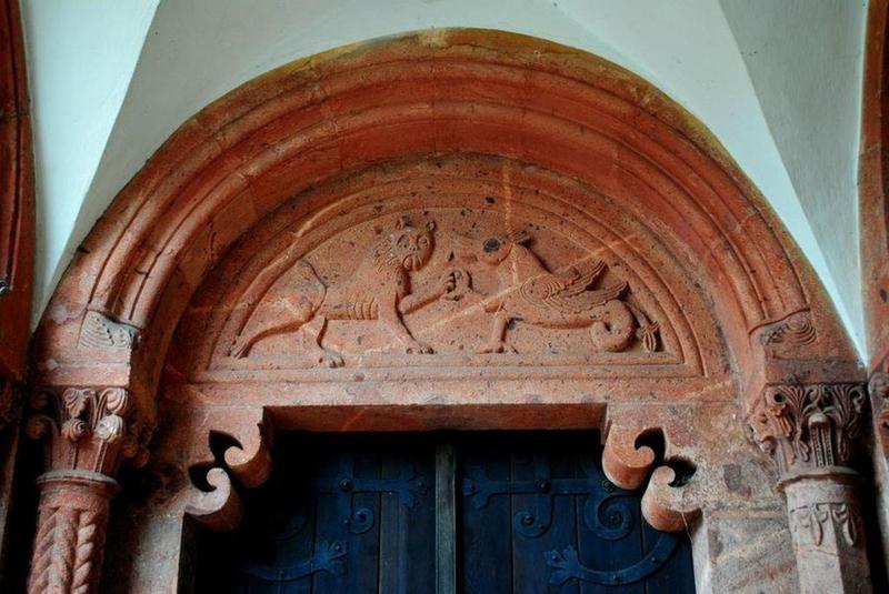 Romanisches Portal der Stiftskirche in Wechselburg aus RPT (12. Jh.) 