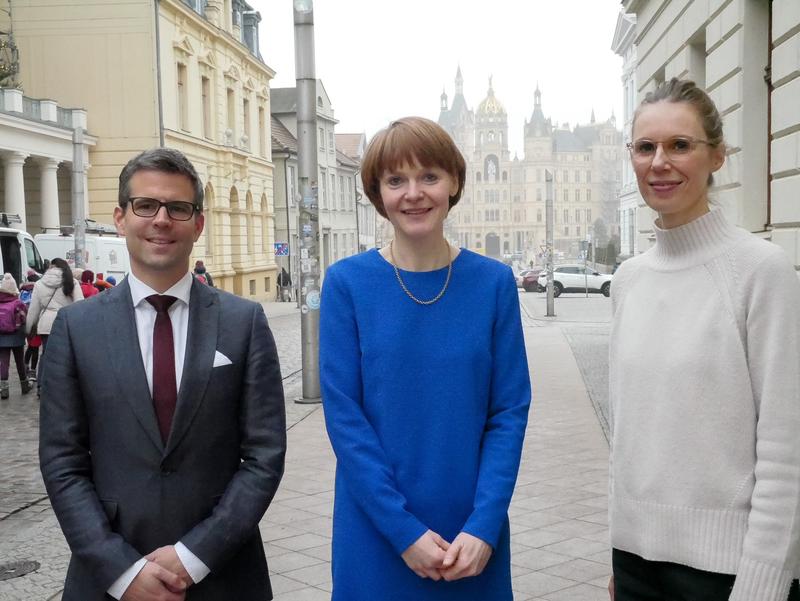 Prof.Dr. Schiffbauer, Staatssekretärin Bowen, Prof. Martineck