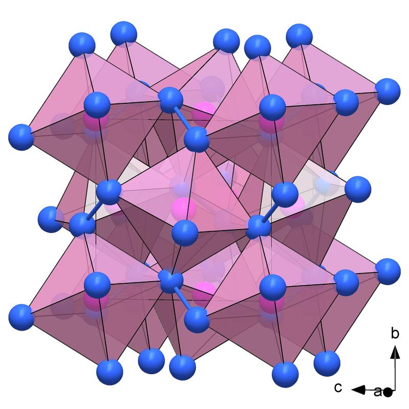 Erstmals empirisch nachgewiesen: die aus PN₆-Oktaedern bestehende Struktur des Phosphornitrids PN₂.